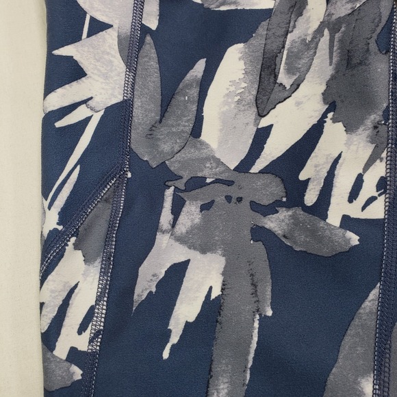 Marika Women Leggings S Blue Floral Activewear Pockets - Picture 5 of 7